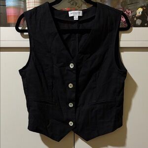 Black Button-Up Vest